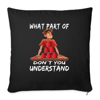 Stacking Cups Speed Stacker - Sofa pillowcase 17,3'' x 17,3'' (45 x 45 cm) - black - Front