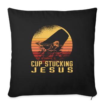 Stacking Cups Speed Stacker - Sofa pillowcase 17,3'' x 17,3'' (45 x 45 cm) - black - Front