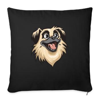 Pekinese | Cartoon Artwork - Sofakissenbezug 45 x 45 cm - Schwarz - Vorne