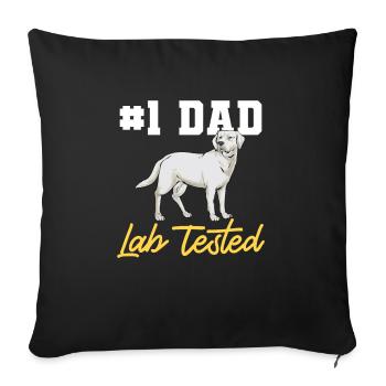 Labrador Retriever blanc Labrador Labrador blanc - Housse de coussin décorative 45 x 45 cm - noir - Devant