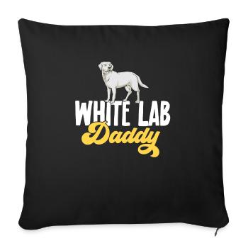 White Labrador Retriever White Lab - Sofa pillowcase 17,3'' x 17,3'' (45 x 45 cm) - black - Front
