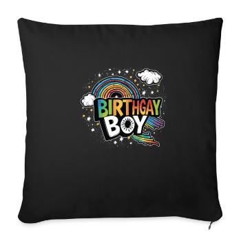 It's my birthgay birth-gay lgbt gay - Sofa pillowcase 17,3'' x 17,3'' (45 x 45 cm) - black - Front