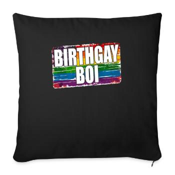 It's my birthgay birth-gay lgbt gay - Sofa pillowcase 17,3'' x 17,3'' (45 x 45 cm) - black - Front