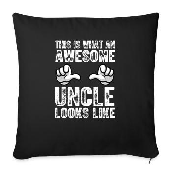 This Is What An Awesome Uncle Looks Like - Sofa pillowcase 17,3'' x 17,3'' (45 x 45 cm) - black - Front