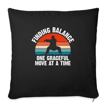 Cool Tai Chi Art For Grandpa Men, Martial Arts Tai - Sofa pillowcase 17,3'' x 17,3'' (45 x 45 cm) - black - Front