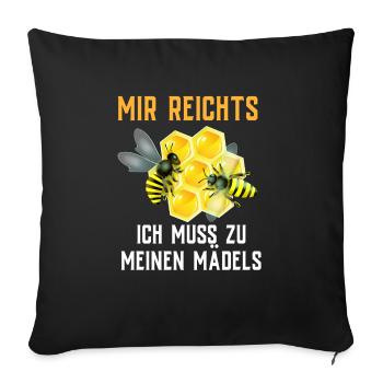 Beekeeper Tshirt Honey Bee Beekeeping Beekeeper - Sofa pillowcase 17,3'' x 17,3'' (45 x 45 cm) - black - Front