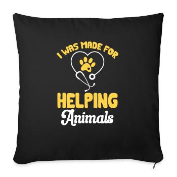 Vet Tech Veterinary Veterinary Technician - Sofa pillowcase 17,3'' x 17,3'' (45 x 45 cm) - black - Front