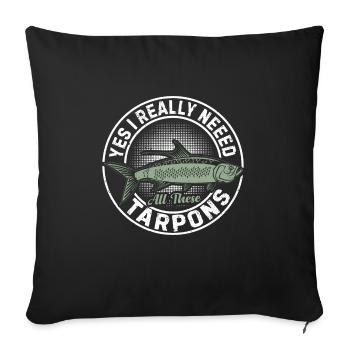 Tarpon Fishing Fishing Fisherman Anglers - Sofakissenbezug 45 x 45 cm - Schwarz - Vorne