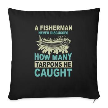 Tarpon Fishing Fishing Fisherman Anglers - Sofa pillowcase 17,3'' x 17,3'' (45 x 45 cm) - black - Front