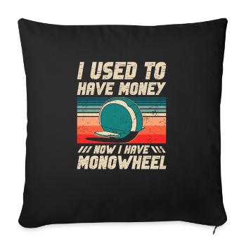 Euc E-monocycle Monocycle Électrique - Housse de coussin décorative 45 x 45 cm - noir - Devant