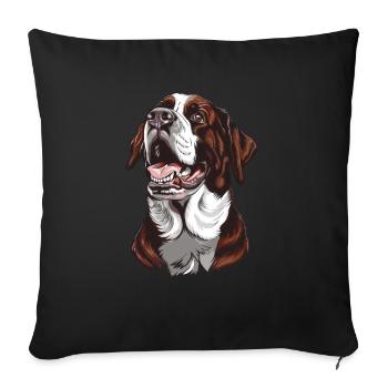 Tornjak | Cartoon Artwork - Sofakissenbezug 45 x 45 cm - Schwarz - Vorne
