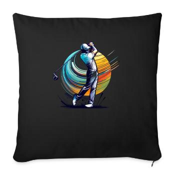 Golfer Golf Player Golfing Golfers - Sofa pillowcase 17,3'' x 17,3'' (45 x 45 cm) - black - Front