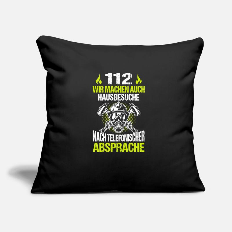 Tshirt pompier pompier pompier pompier 112 Housse de coussin décorative 45 x 45 cm