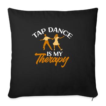 Professeur de claquettes Danseuse de claquettes Claquettes - Housse de coussin décorative 45 x 45 cm - noir - Devant
