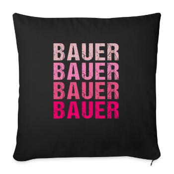 Bold Bauer Inspired Text Color Fade Effect - Sofa pillowcase 17,3'' x 17,3'' (45 x 45 cm) - black - Front