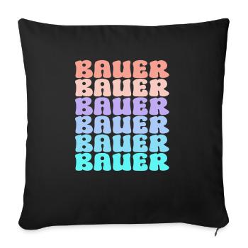 Célébrez la joie et l’inspiration au quotidien - Bauer Rai - Housse de coussin décorative 45 x 45 cm - noir - Devant