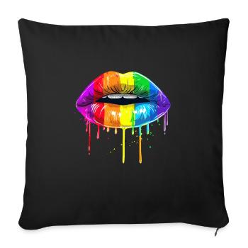 Birthday Birthgay Birth-gay Lgbt Gay - Sofa pillowcase 17,3'' x 17,3'' (45 x 45 cm) - black - Front