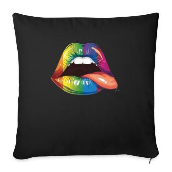 Birthday Birthgay Birth-gay Lgbt Gay - Sofa pillowcase 17,3'' x 17,3'' (45 x 45 cm) - black - Front