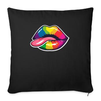 Birthday Birthgay Birth-gay Lgbt Gay - Sofa pillowcase 17,3'' x 17,3'' (45 x 45 cm) - black - Front
