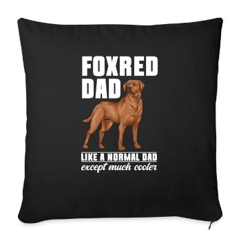 Fuchsroter Labrador Retriever Fox Red Labrador - Sofakissenbezug 45 x 45 cm - Schwarz - Vorne
