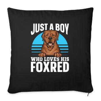 Fuchsroter Labrador Retriever Fox Red Labrador - Sofakissenbezug 45 x 45 cm - Schwarz - Vorne