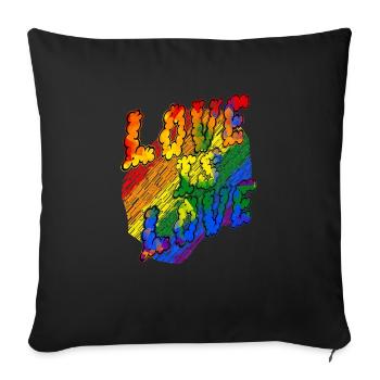 L’amour est l’amour fiertéconcours de design2024 - Housse de coussin décorative 45 x 45 cm - noir - Devant