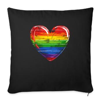 Birthday Birthgay Birth-gay Lgbt Gay - Sofa pillowcase 17,3'' x 17,3'' (45 x 45 cm) - black - Front