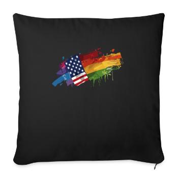 Birthday Birthgay Birth-gay Lgbt Gay - Sofa pillowcase 17,3'' x 17,3'' (45 x 45 cm) - black - Front
