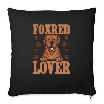 Fuchsroter Labrador Retriever Fox Red Labrador - Sofa pillowcase 17,3'' x 17,3'' (45 x 45 cm) - black - Front