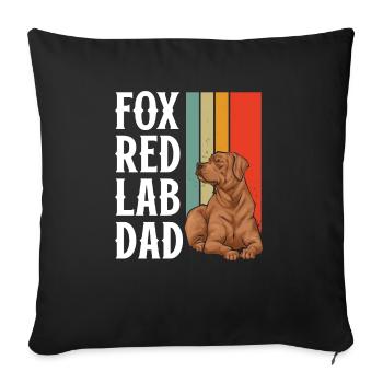 Fuchsroter Labrador Retriever Fox Red Labrador - Sofakissenbezug 45 x 45 cm - Schwarz - Vorne