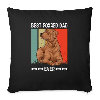 Fuchsroter Labrador Retriever Fox Red Labrador - Sofakissenbezug 45 x 45 cm - Schwarz - Vorne