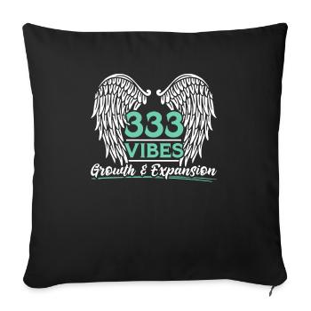 Nombre angélique Guide spirituel Numérologie - Housse de coussin décorative 45 x 45 cm - noir - Devant