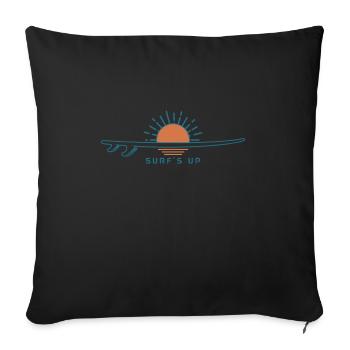 Surfing Vintage Surfer Gift - Sofa pillowcase 17,3'' x 17,3'' (45 x 45 cm) - black - Front