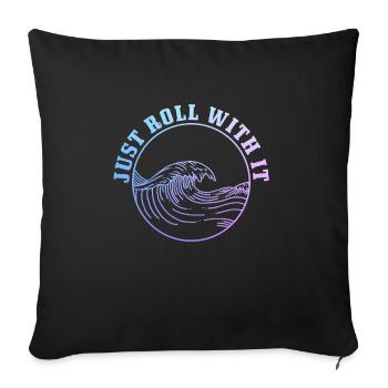 Surfing Vintage Surfer Gift - Sofa pillowcase 17,3'' x 17,3'' (45 x 45 cm) - black - Front