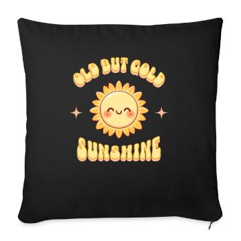 Old but Gold Sunshine Sonnenschein - Sofa pillowcase 17,3'' x 17,3'' (45 x 45 cm) - black - Front