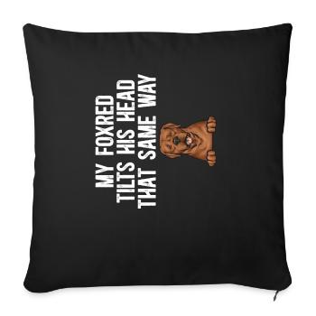 Fuchsroter Labrador Retriever Fox Red Labrador - Sofakissenbezug 45 x 45 cm - Schwarz - Vorne