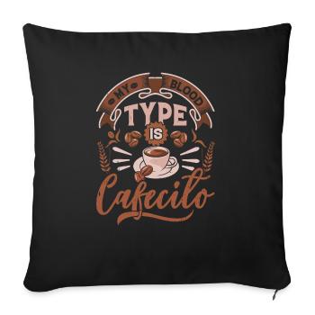 Cafecito enthusiasts will be happy about - Sofa pillowcase 17,3'' x 17,3'' (45 x 45 cm) - black - Front