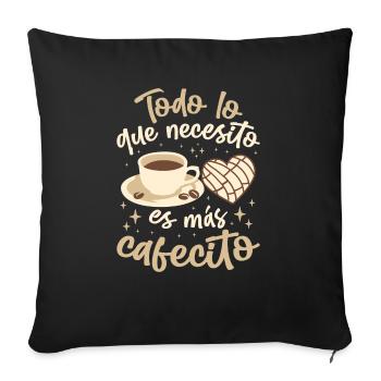 Spanish Concha design by Cafecito for - Sofa pillowcase 17,3'' x 17,3'' (45 x 45 cm) - black - Front