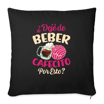 Spanish Concha design by Cafecito for - Sofa pillowcase 17,3'' x 17,3'' (45 x 45 cm) - black - Front