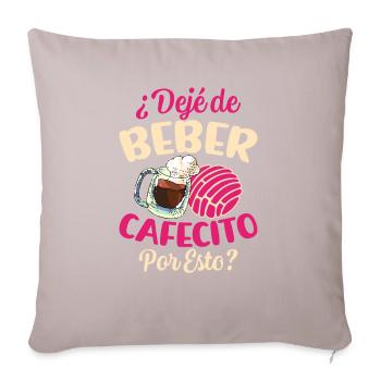 Design de Concha espagnole réalisé par Cafecito pour - Housse de coussin décorative 45 x 45 cm - taupe clair - Devant