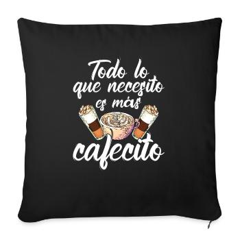 Spanish Concha design by Cafecito for - Sofa pillowcase 17,3'' x 17,3'' (45 x 45 cm) - black - Front