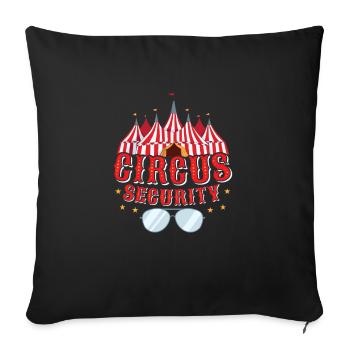 Circus Security Acts Costume Party - Sofa pillowcase 17,3'' x 17,3'' (45 x 45 cm) - black - Front