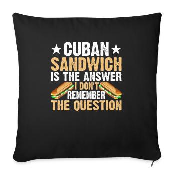 Sandwich Master Deli Sub Lover Sandwich Day Food - Sofa pillowcase 17,3'' x 17,3'' (45 x 45 cm) - black - Front