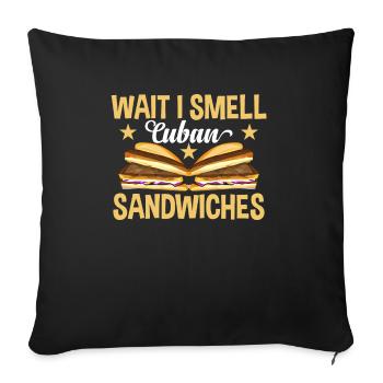 Sandwich Master Deli Sub Lover Sandwich Day Food - Sofakissenbezug 45 x 45 cm - Schwarz - Vorne
