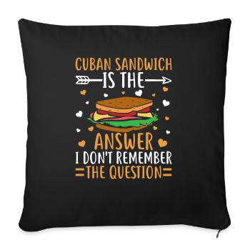 Discover the world of sandwich mastery - Sofa pillowcase 17,3'' x 17,3'' (45 x 45 cm) - black - Front