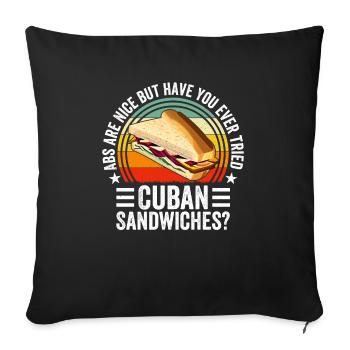 Discover the world of sandwich mastery - Sofa pillowcase 17,3'' x 17,3'' (45 x 45 cm) - black - Front