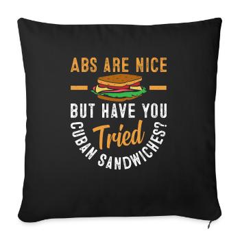 Discover the world of sandwich mastery - Sofa pillowcase 17,3'' x 17,3'' (45 x 45 cm) - black - Front