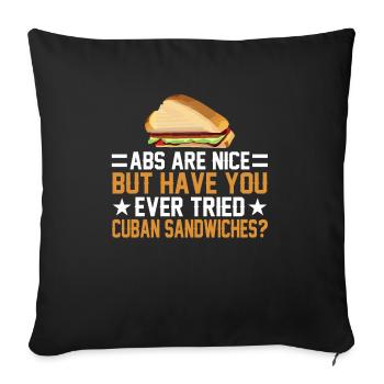 Discover the world of sandwich mastery - Sofa pillowcase 17,3'' x 17,3'' (45 x 45 cm) - black - Front