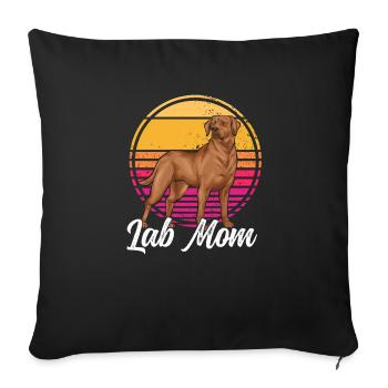 Fuchsroter Labrador Retriever Fox Red Labrador - Sofakissenbezug 45 x 45 cm - Schwarz - Vorne