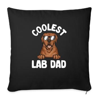 Fuchsroter Labrador Retriever Fox Red Labrador - Sofakissenbezug 45 x 45 cm - Schwarz - Vorne